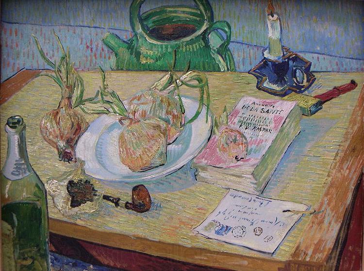 Vincent Van Gogh Still life with a plate of onions Norge oil painting art